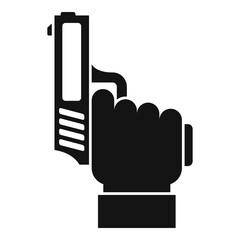 Running start gun icon, simple style