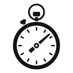 Running stopwatch icon, simple style