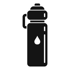 Running water bottle icon, simple style