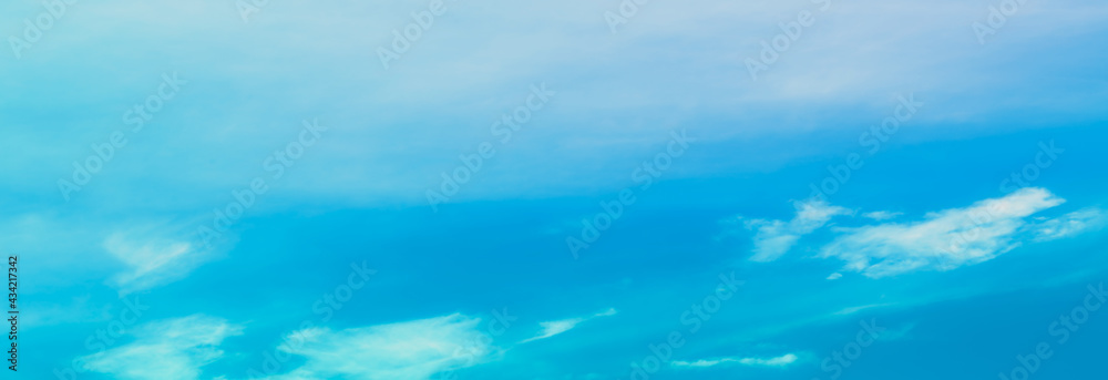 Wall mural blue sky with beautiful natural white clouds