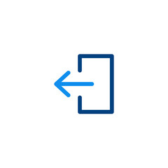 Sign out flat icon vector for web, computer and mobile app