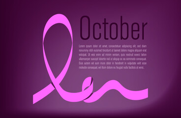 Póster del mes de el día de cáncer de mama