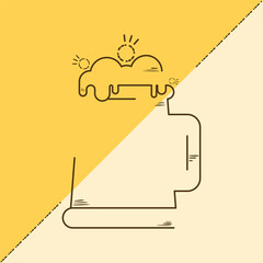 Isolated outline of a beer glass with foam icon