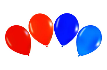 Ilustración de globos en diferentes colores