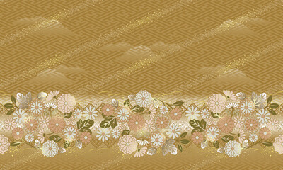 和風の壁紙。シームレスパターン。