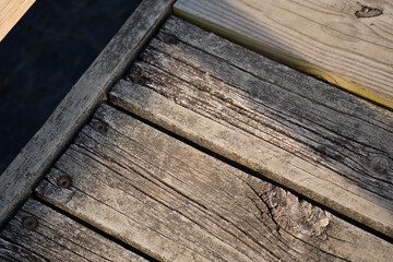 dry boards on a wetland boardwalk
