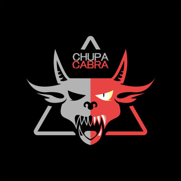 Modern Mascot Evil Chupacabra Monster Vector Angry Face Illustration Graphic Design Element and Template