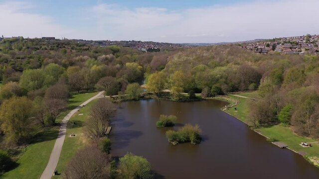Lush wildlife haven Dearne Valley country park Barnsley England
