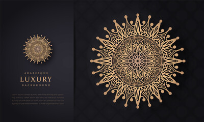 Luxury mandala background with golden arabesque pattern arabic islamic east style, poster, cover, brochure, flyer, banner, Beautiful card, Figure mandala for coloring