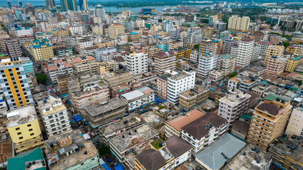 aerial view of Dar es Salaam, Tanzania