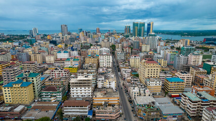 aerial view of Dar es Salaam, Tanzania