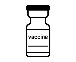 ワクチンの瓶（モノクロ）