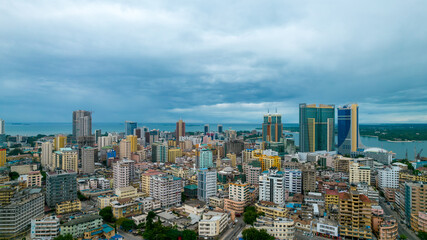 aerial view of Dar es Salaam, Tanzania