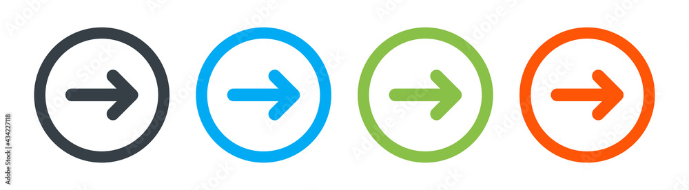 Aufkleber arrows button icon vector collection