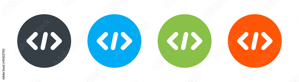 Poster Coding icon. Web development symbol vector illustration.