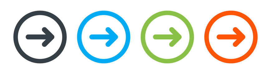 Arrows button icon vector collection