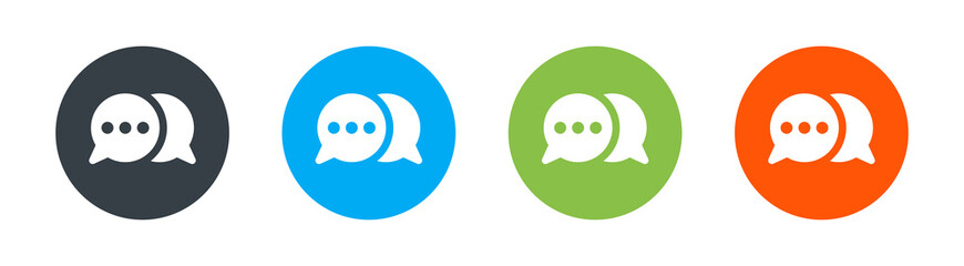 Conversation icon set. Communication vector illustration.
