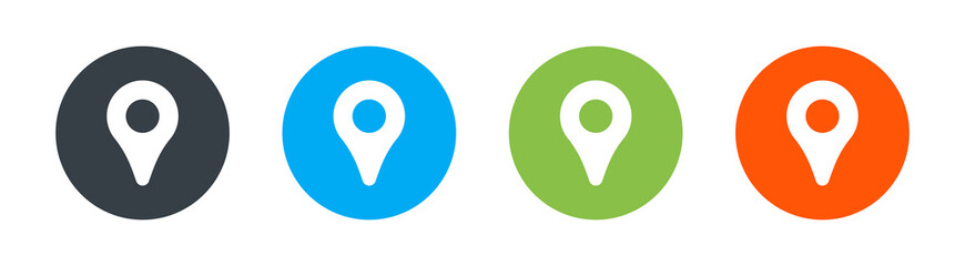Location map pin icon. Vector illustration