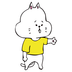 左手を差し出す猫