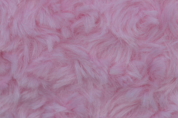 Pink luxury wool natural fluffy fur wool skin texture  close-up