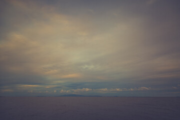 Sky and clouds in golden moment nature