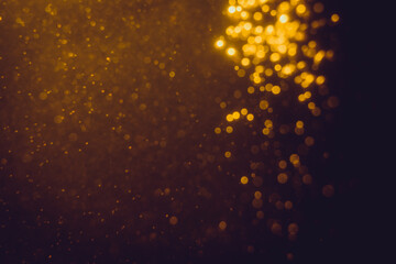 Glittering stars of blur gold  bokeh