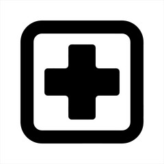 Medical symbol icon, vector and glyph