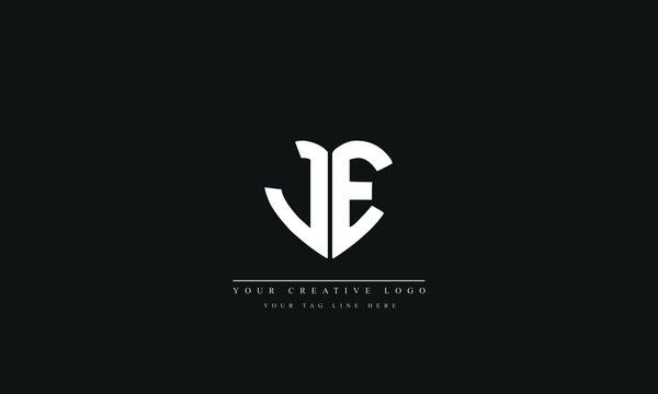 Letter Logo Design with Creative Modern Trendy Typography JE EJ J E