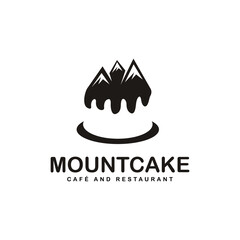 mount cake logo design illustration