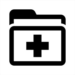 Medical record icon, vector and glyph