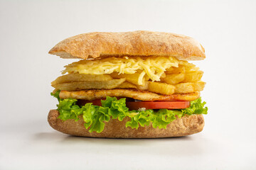 sandwich on white