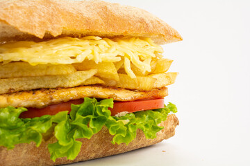 sandwich on white