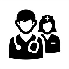 Medical help icon, vector and glyph