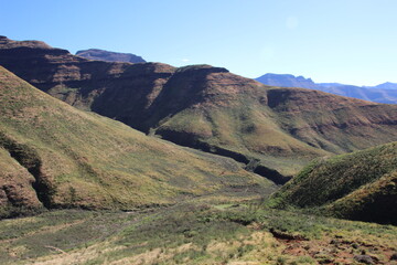 Scene in the Maluti mountains, Lesotho, southern Africa.