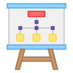 A flat design, icon of business training