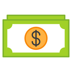 A flat design, icon of money