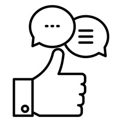 A linear design, icon of feedback