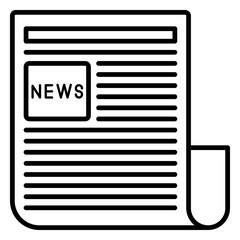 A linear design, icon of newsletter