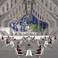 3d illustration of a science fiction background