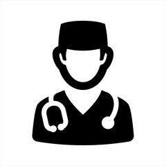 Doctor icon, vector and glyph