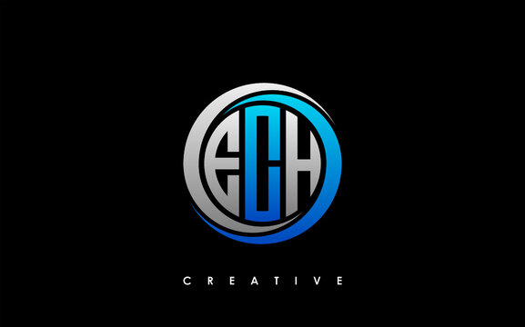 ECH Letter Initial Logo Design Template Vector Illustration