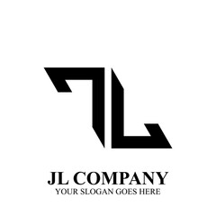 Minimal vector graphic alphabet symbol. TL, JL letter logos and icons.