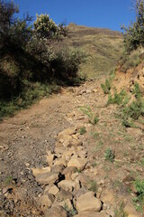 Scene in the Maluti mountains, Lesotho, southern Africa.