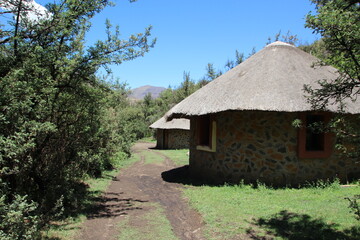 Rural scene in Lesotho, southern Africa.
