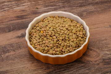 Vegan cuisine - Dry lentil heap