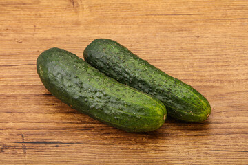 Ripe organic natural green cucumber