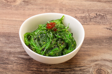 Asian traditional chukka salad in the bowl