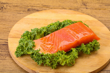Salmon fillet slice for cooking