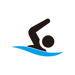 Swimming icon design illustration symbol