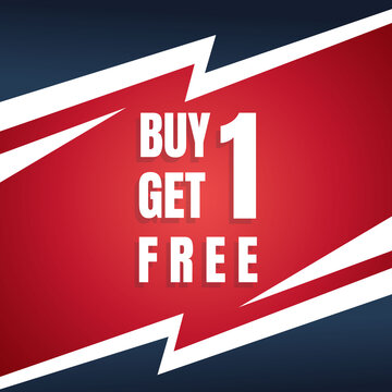 Buy one get one free  sale banner design. - Vector.